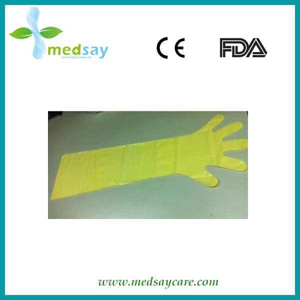 PE long-cuff gloves