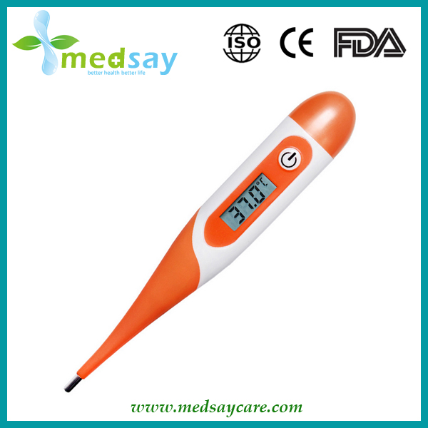 Digital thermometer flexible tip