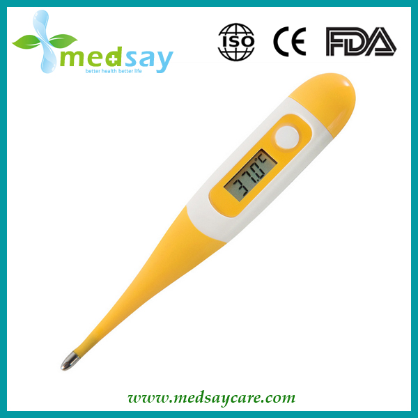 Digital thermometer flexible tip