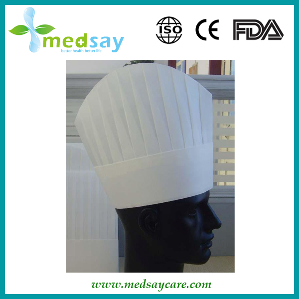 Paper chef cap round top