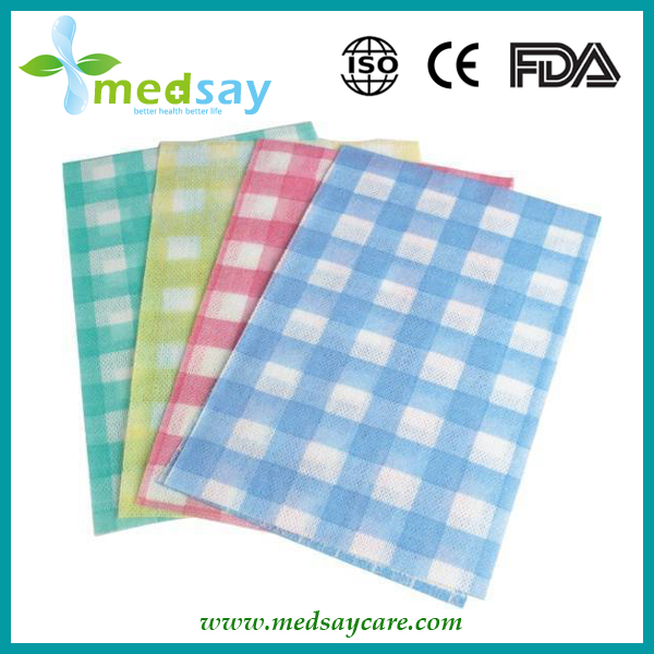Spunlace non woven cleaning wipes square